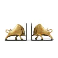 Picture of BISONI BOOKENDS (PAIR), GOLD LEAF
