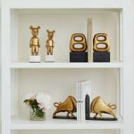 Picture of BISONI BOOKENDS (PAIR), GOLD LEAF