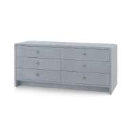 Picture of BRYANT LINEN EXTRA WIDE LARGE 6-DRAWER, WINTER GRAY