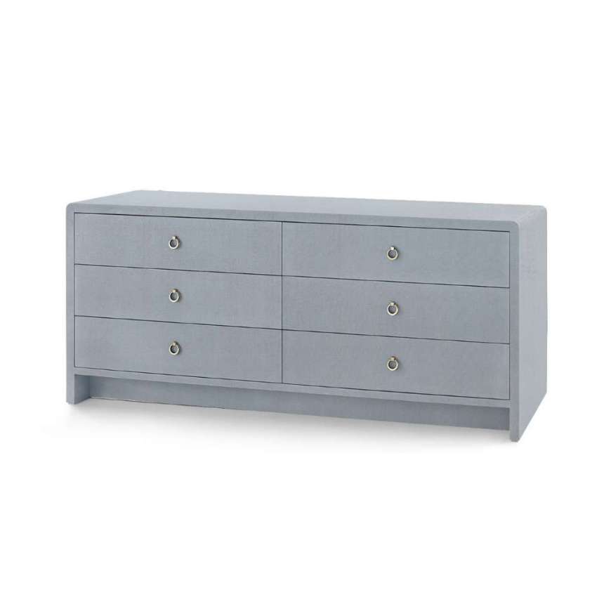 Picture of BRYANT LINEN EXTRA WIDE LARGE 6-DRAWER, WINTER GRAY