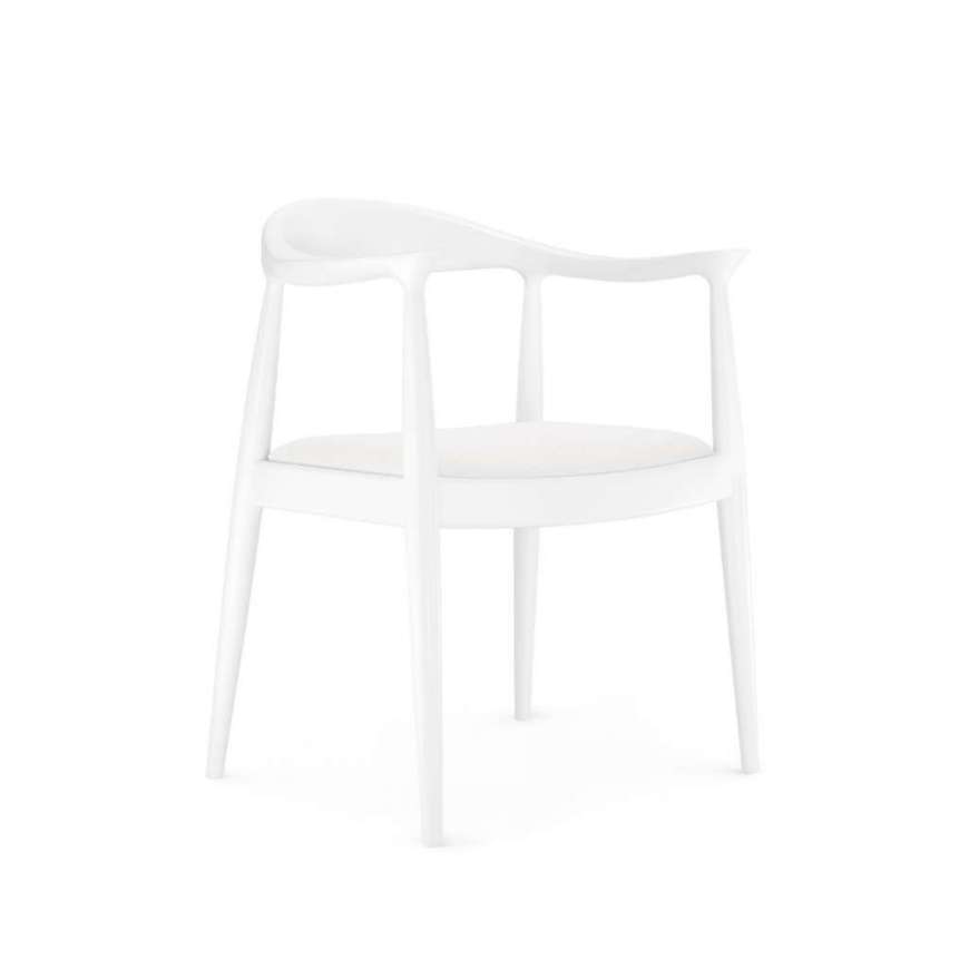 Picture of DANISH ARMCHAIR, EGGSHELL WHITE
