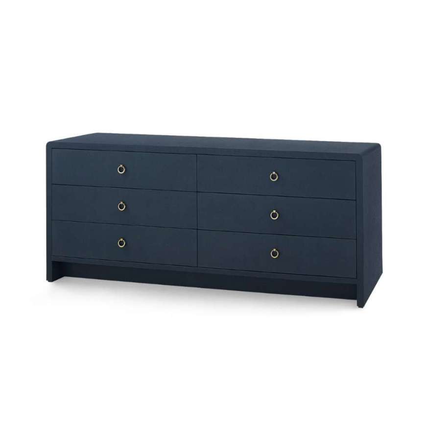 Picture of BRYANT LINEN EXTRA WIDE LARGE 6-DRAWER, BLUE STEEL