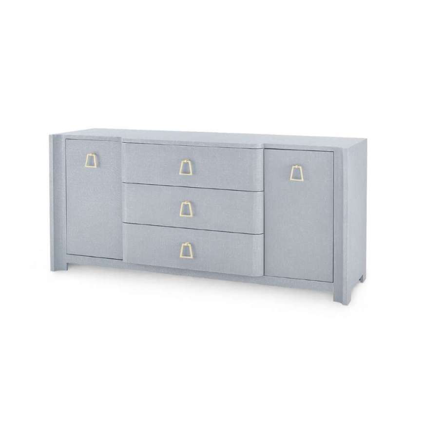 Picture of AUDREY 3-DRAWER & 2-DOOR CABINET, WASHED WINTER GRAY