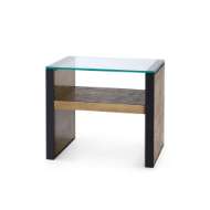 Picture of ODEON BENCH/SIDE TABLE GLASS TOP, CLEAR