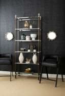 Picture of PIERCE ETAGERE, BRONZE AND POLISHED NICKEL