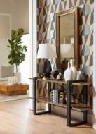 Picture of ODEON LOW SHELF, ANTIQUE BRASS AND DARK BRONZE