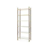Picture of PIERCE ETAGERE, BRONZE AND POLISHED BRASS