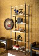 Picture of PIERCE ETAGERE, BRONZE AND POLISHED BRASS