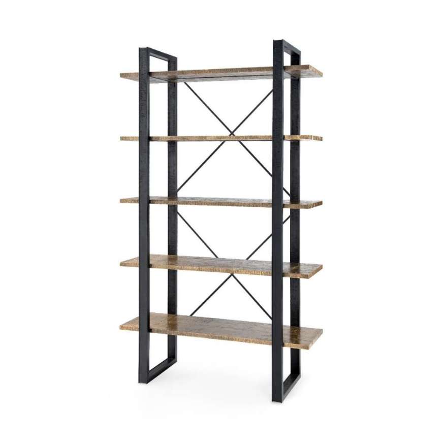 Picture of ODEON ETAGERE, ANTIQUE BRASS AND DARK BRONZE