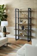 Picture of ODEON ETAGERE, ANTIQUE BRASS AND DARK BRONZE