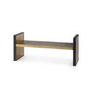 Picture of ODEON LARGE BENCH/COFFEE TABLE, ANTIQUE BRASS AND DARK BRONZE