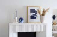 Picture of COLUMBINA VASE, BLUE AND WHITE