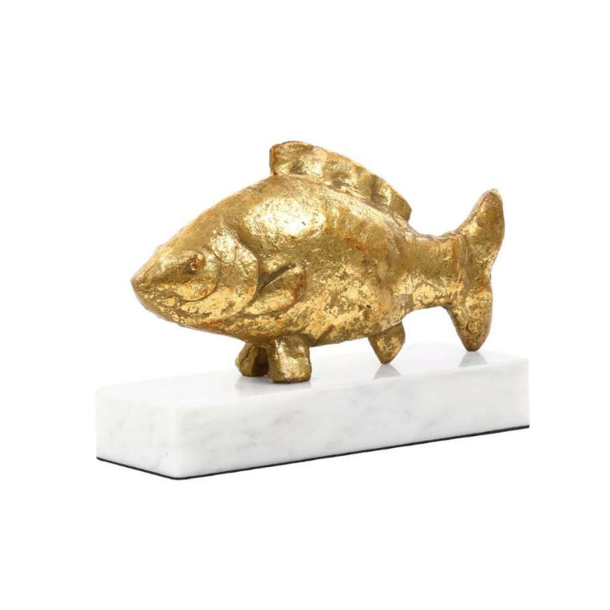 Picture of CARP FISH STATUE, GOLD LEAF