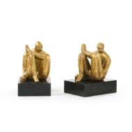 Picture of AMADEO SITTING STATUE (PAIR), GOLD LEAF
