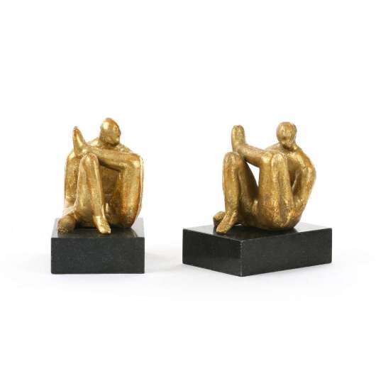 Picture of AMADEO SITTING STATUE (PAIR), GOLD LEAF