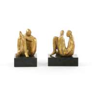 Picture of AMADEO SITTING STATUE (PAIR), GOLD LEAF