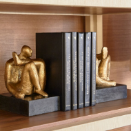 Picture of AMADEO SITTING STATUE (PAIR), GOLD LEAF