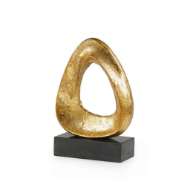 Picture of ALPHA STATUE, GOLD LEAF AND NERO MARQUINA MARBLE