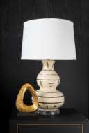 Picture of ALPHA STATUE, GOLD LEAF AND NERO MARQUINA MARBLE