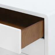 Picture of BRYANT LINEN 3-DRAWER SIDE TABLE, CHIFFON WHITE