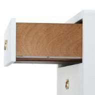 Picture of BRYANT LINEN 3-DRAWER SIDE TABLE, CHIFFON WHITE