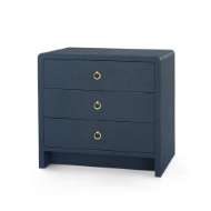 Picture of BRYANT LINEN 3-DRAWER SIDE TABLE, BLUE STEEL