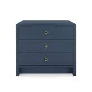 Picture of BRYANT LINEN 3-DRAWER SIDE TABLE, BLUE STEEL
