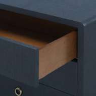 Picture of BRYANT LINEN 3-DRAWER SIDE TABLE, BLUE STEEL