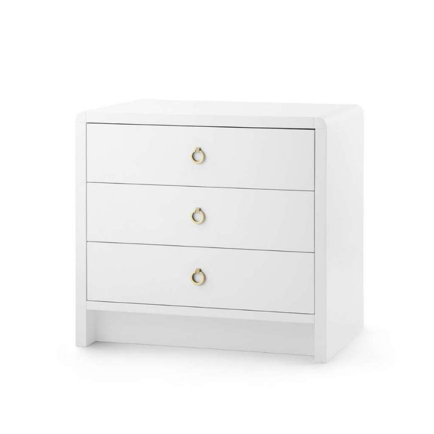 Picture of BRYANT 3-DRAWER SIDE TABLE, WHITE PEARL