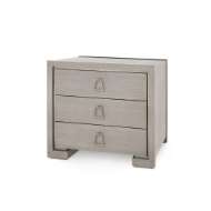 Picture of BLAKE 3-DRAWER SIDE TABLE, TAUPE GRAY