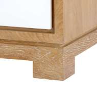 Picture of BERKELEY 3-DRAWER SIDE TABLE W/ ANTIQUE BRASS PULL, BLOND