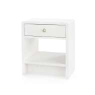 Picture of BENJAMIN LINEN 1-DRAWER SIDE TABLE, CHIFFON WHITE