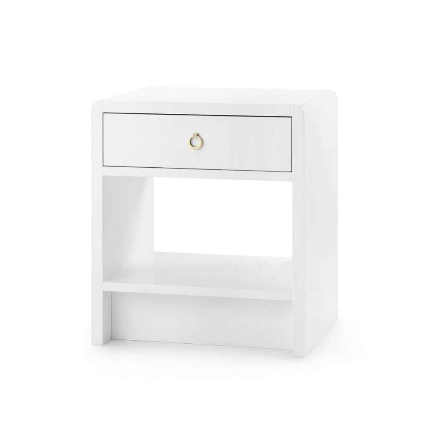 Picture of BENJAMIN 1-DRAWER SIDE TABLE, WHITE PEARL