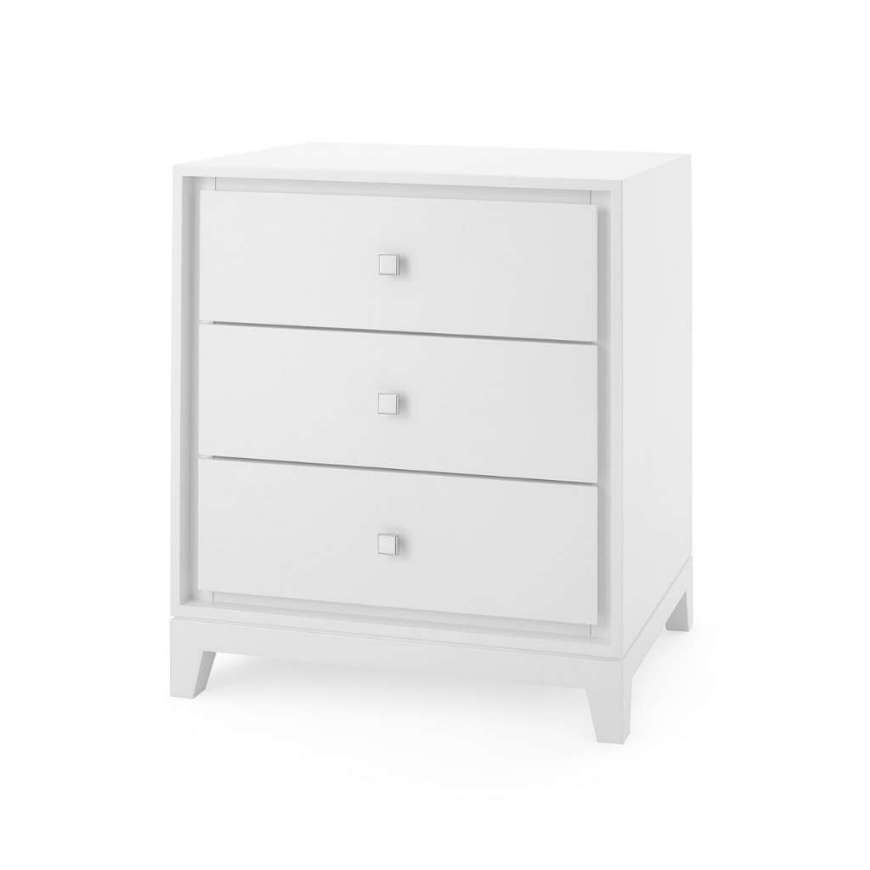 Picture of BERGAMO 3-DRAWER SIDE TABLE, WHITE PEARL