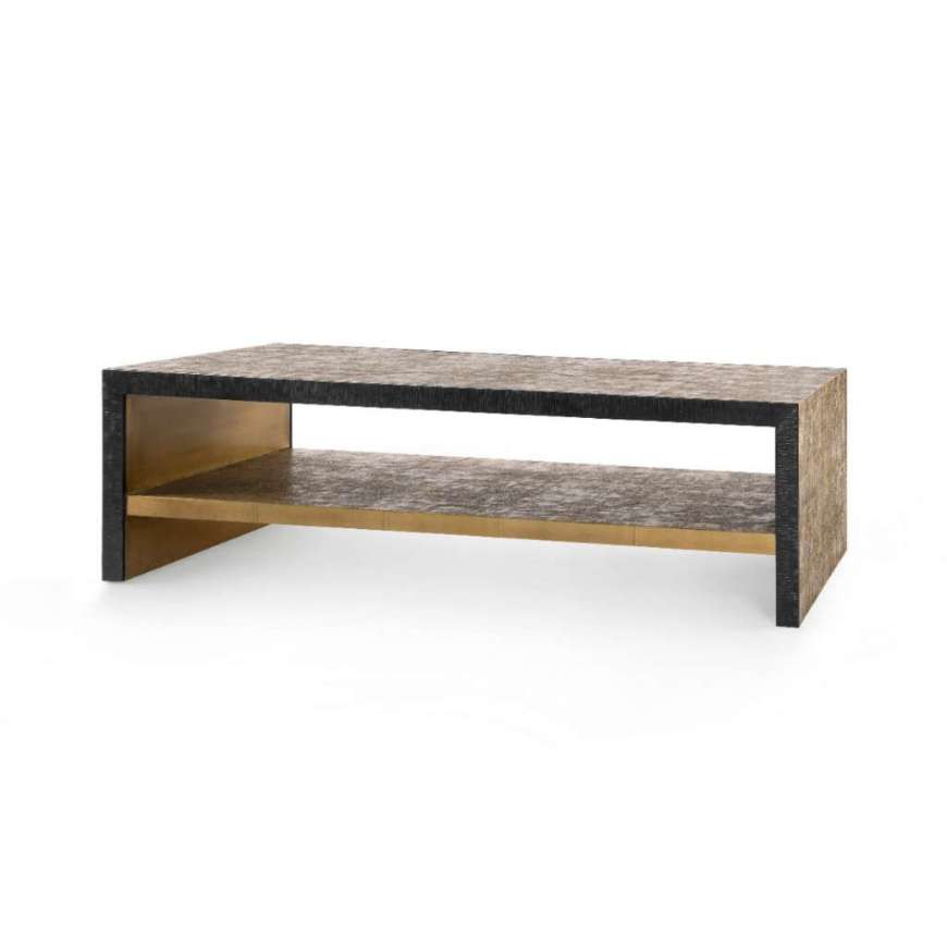 Picture of ODEON COFFEE TABLE, ANTIQUE BRASS AND DARK BRONZE