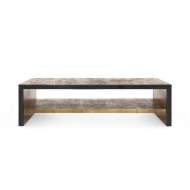 Picture of ODEON COFFEE TABLE, ANTIQUE BRASS AND DARK BRONZE