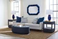 Picture of MILA OVAL COFFEE TABLE, BLUE STEEL
