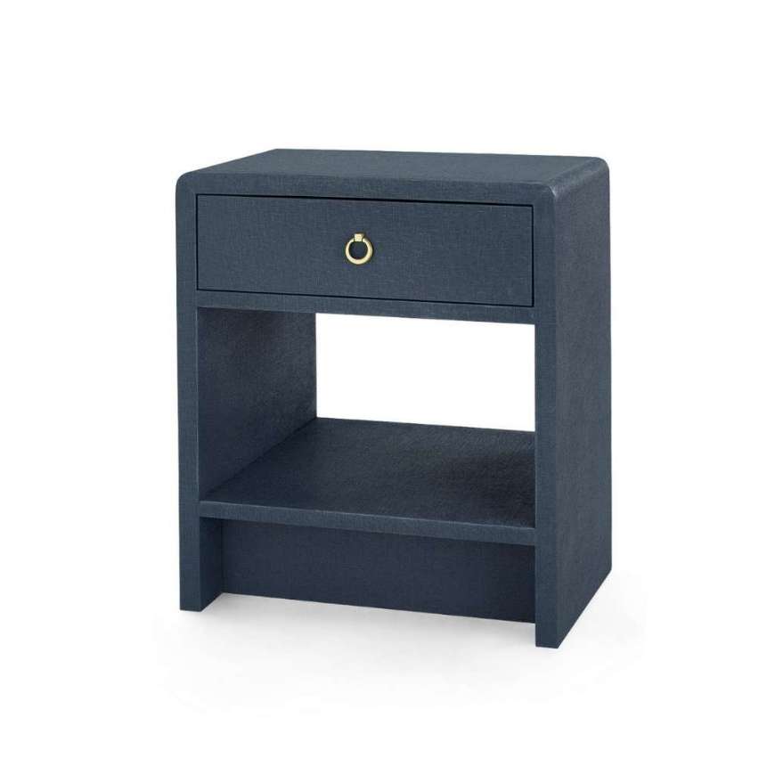 Picture of BENJAMIN LINEN 1-DRAWER SIDE TABLE, BLUE STEEL