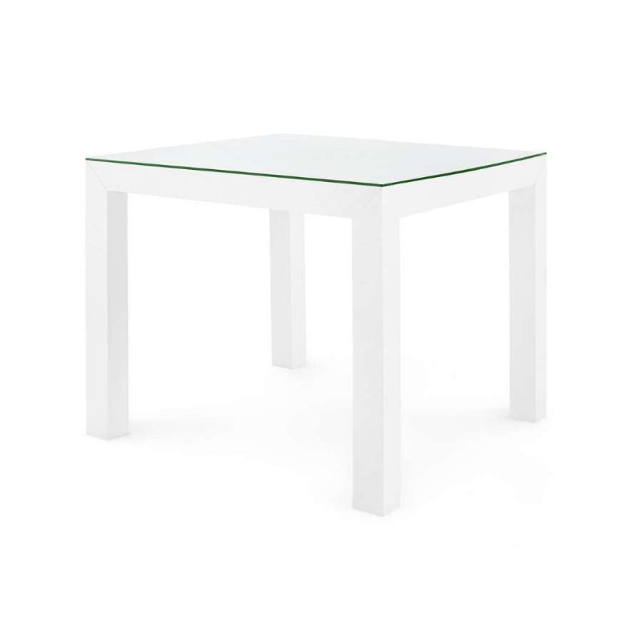 Picture of VALENTINA GRASSCLOTH GAME TABLE, CHIFFON WHITE