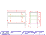 Picture of TOMLIN THREE DRAWER DRESSER