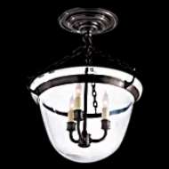 Picture of COUNTRY SEMI-FLUSH BELL JAR LANTERN