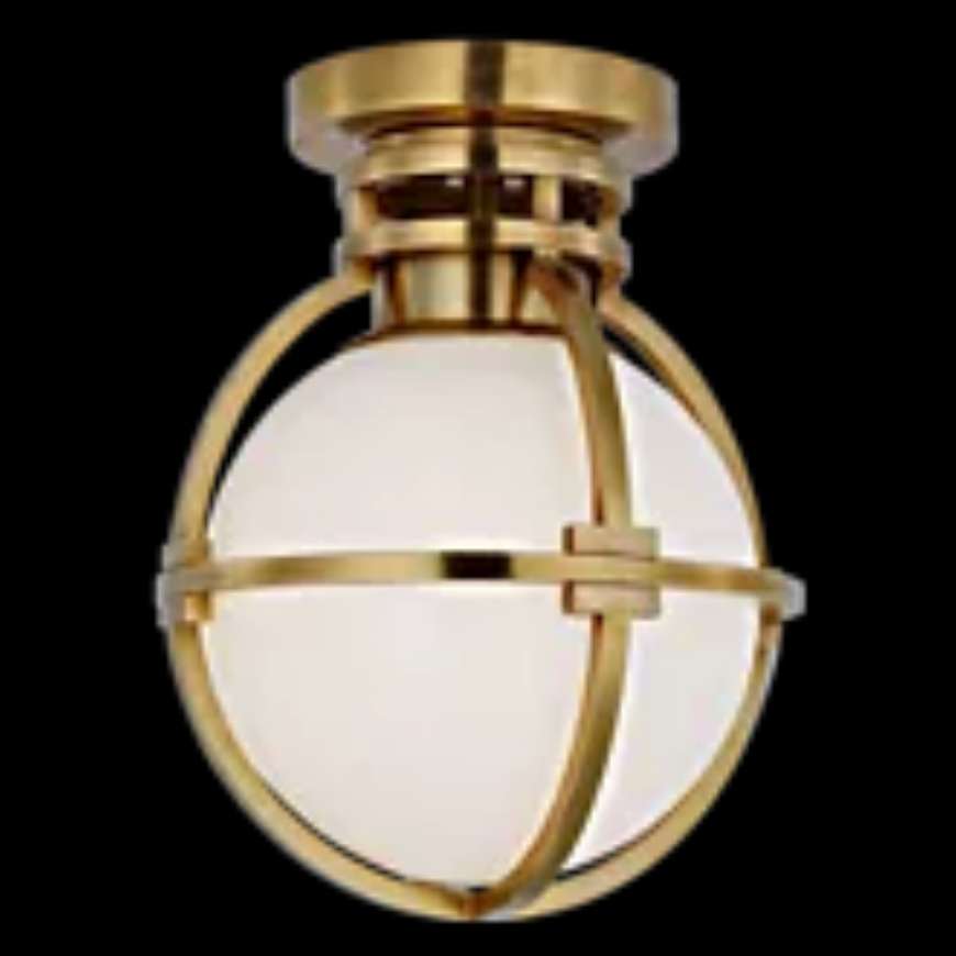 Picture of GRACIE 7" CAPTURED GLOBE FLUSH MOUNT WITH WHITE GLASS