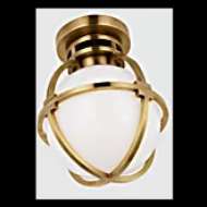 Picture of GRACIE 7" CAPTURED GLOBE FLUSH MOUNT WITH WHITE GLASS