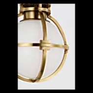 Picture of GRACIE 7" CAPTURED GLOBE FLUSH MOUNT WITH WHITE GLASS