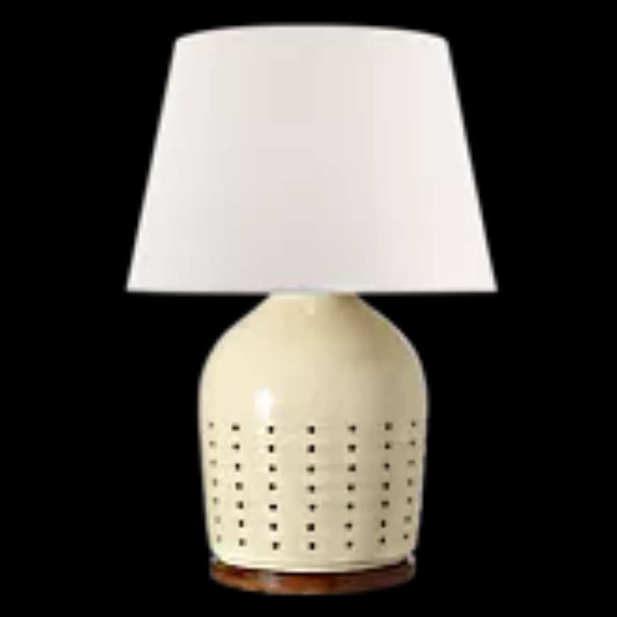 Picture of HALIFAX 28" CORDLESS PIERCED CERAMIC TABLE LAMP