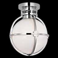 Picture of GRACIE 10" CAPTURED GLOBE FLUSH MOUNT WITH WHITE GLASS