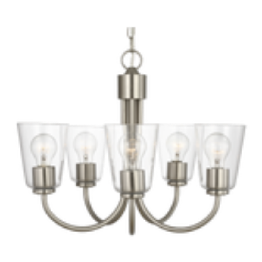 Picture of MILES MEDIUM CLEAR GLASS CHANDELIER