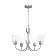 Picture of MILES MEDIUM CLEAR GLASS CHANDELIER