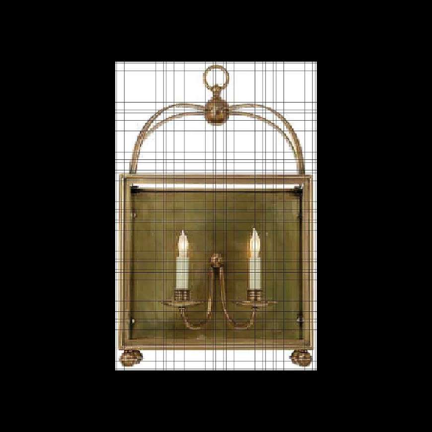 Picture of ARCH TOP LARGE RECTANGULAR WALL LANTERN