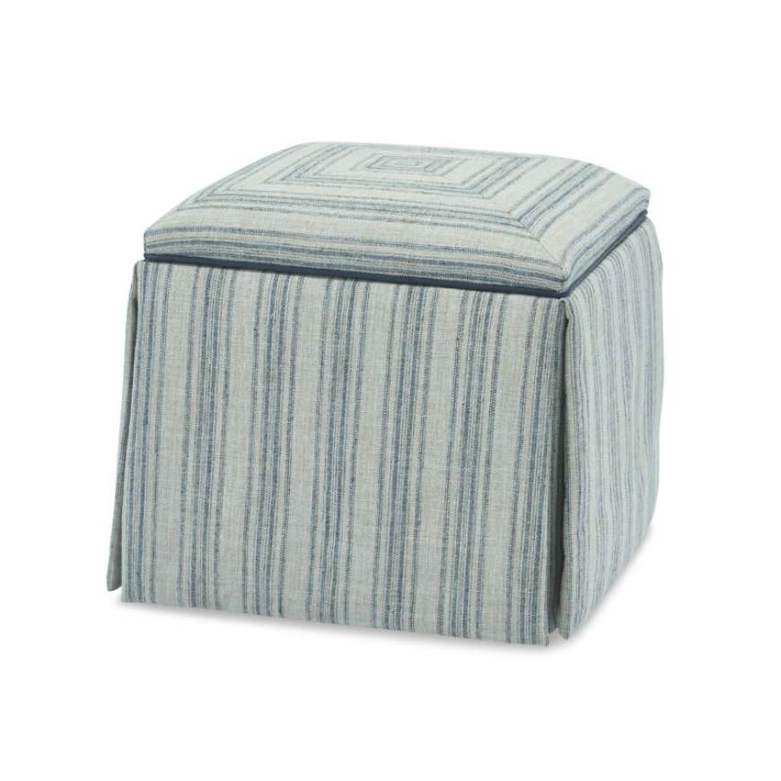Picture of LILY SKIRTED STORAGE OTTOMAN